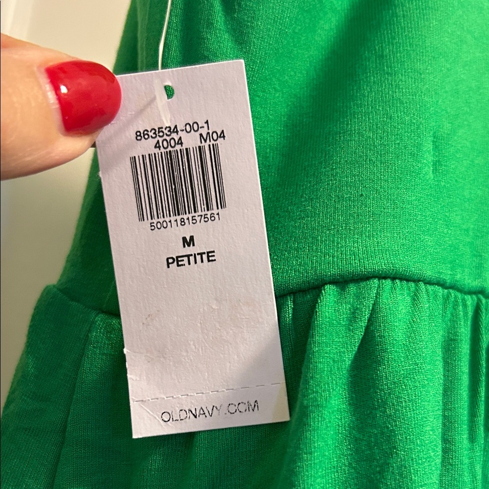 Old Navy Women’s Green Spaghetti Strap Dress - NWT, Size Medium Petite - Picture 2 of 7